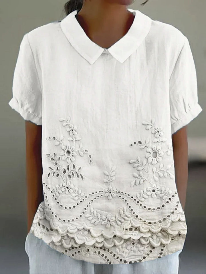 Amanda | Floral Embroidered Shirt
