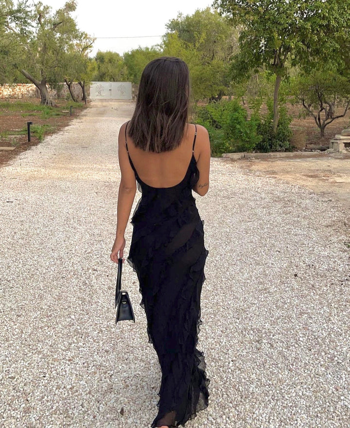 Aliza | Ruffled Maxi Dress