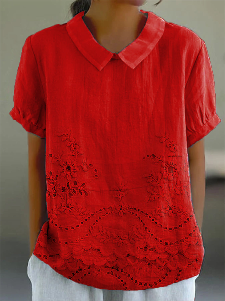 Amanda | Floral Embroidered Shirt