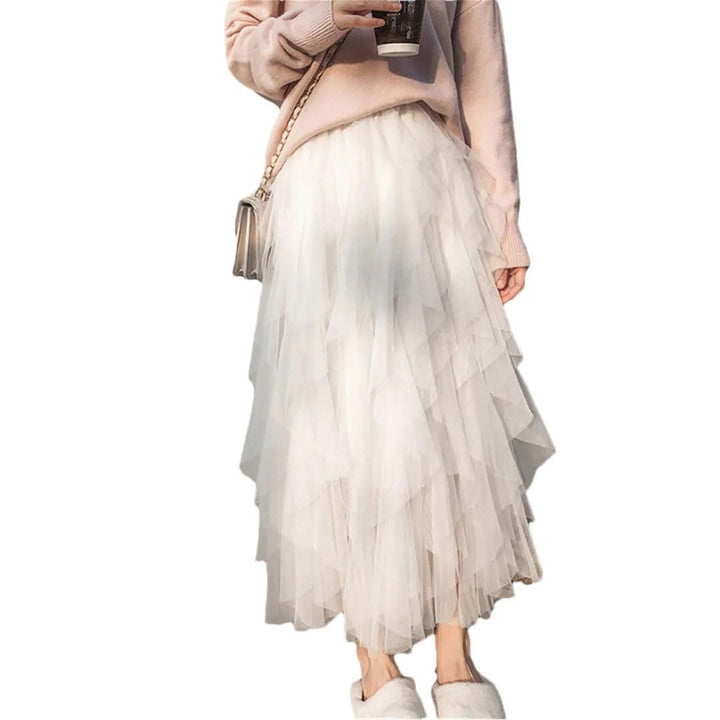 Iserelle | Irregular Mesh Skirt