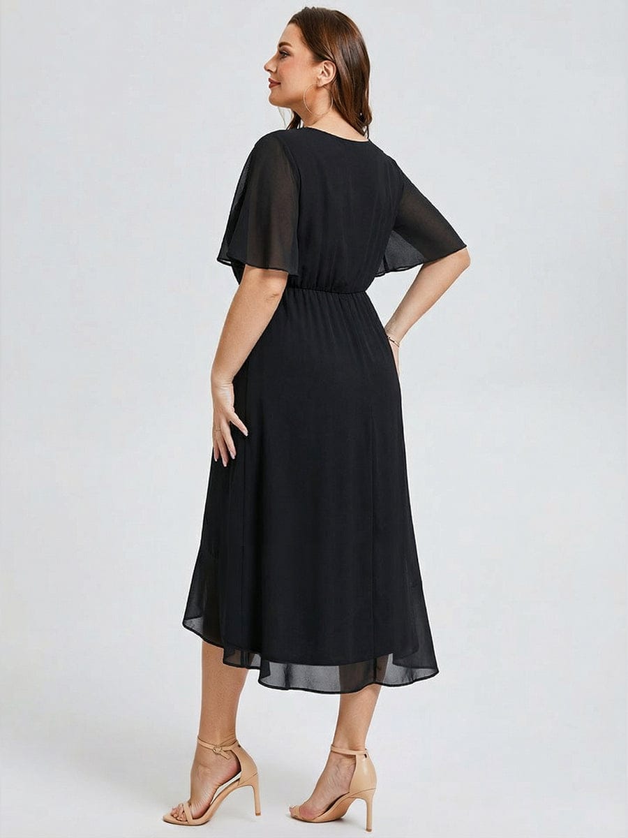 pretty FLORENCIA|Plus Size Floral Chiffon Wedding Guest Dress