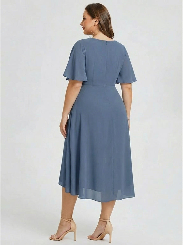pretty FLORENCIA|Plus Size Floral Chiffon Wedding Guest Dress