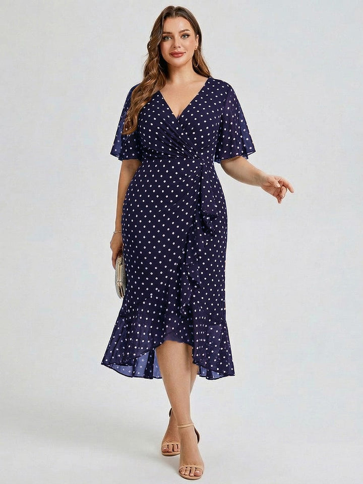 pretty FLORENCIA|Plus Size Floral Chiffon Wedding Guest Dress