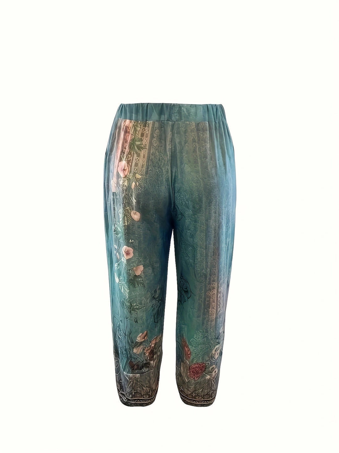 Relaxed Fit Women's Floral Print Wide Leg Pants