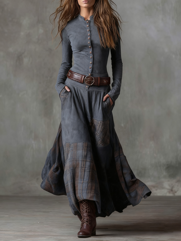 Michelle | Belted Suede Dress