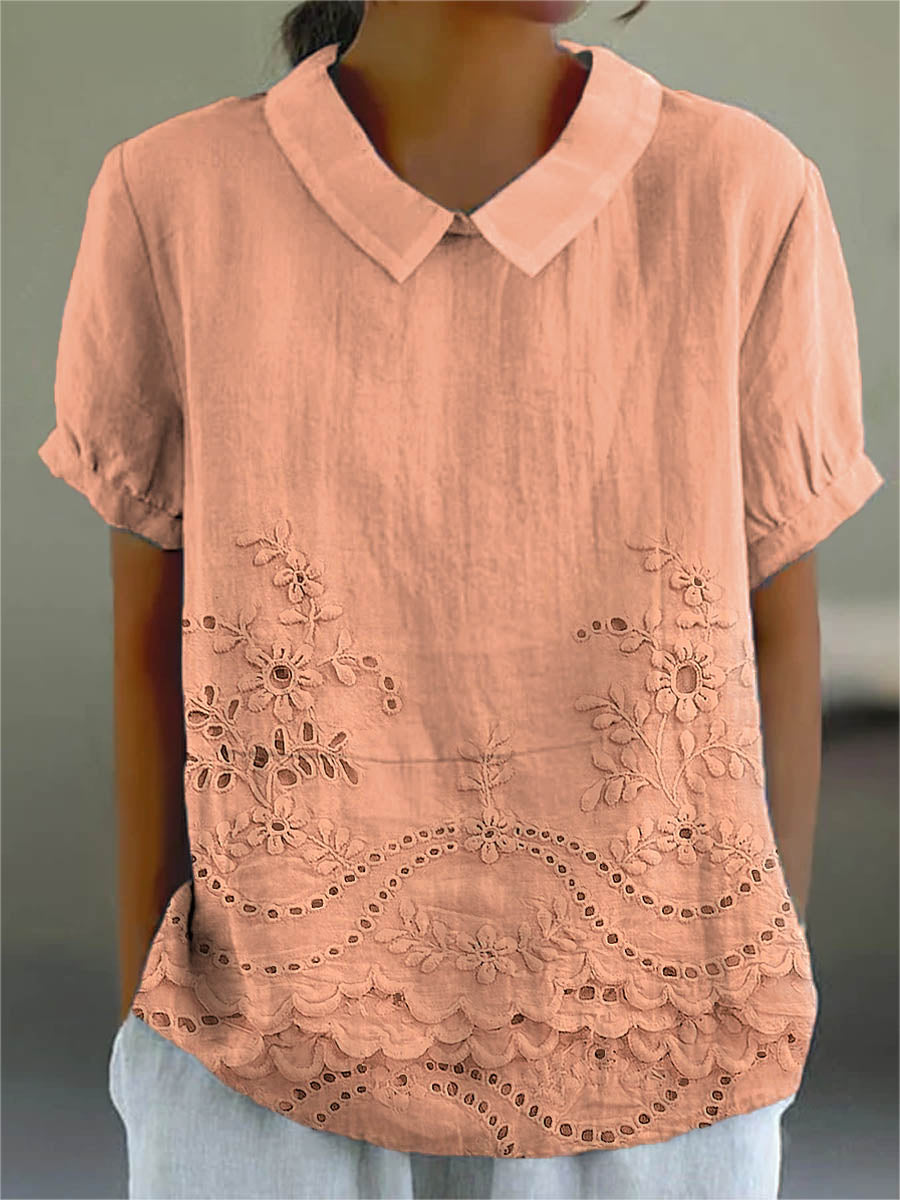 Amanda | Floral Embroidered Shirt