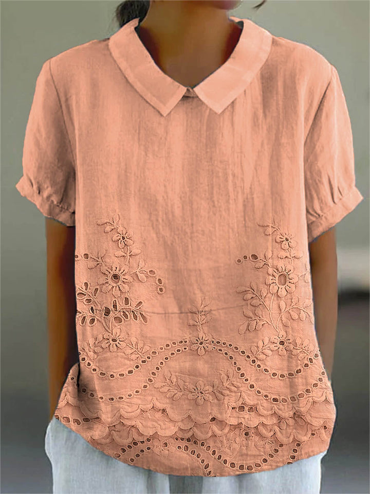 Amanda | Floral Embroidered Shirt