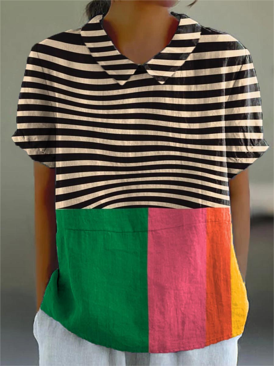 Max | Bold Stripes and Color Block Shirt