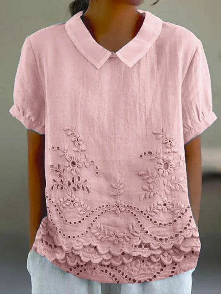 Amanda | Floral Embroidered Shirt
