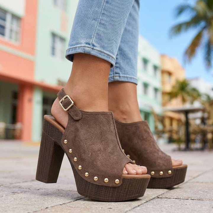 Vanessa Evening Open-Toe Heels
