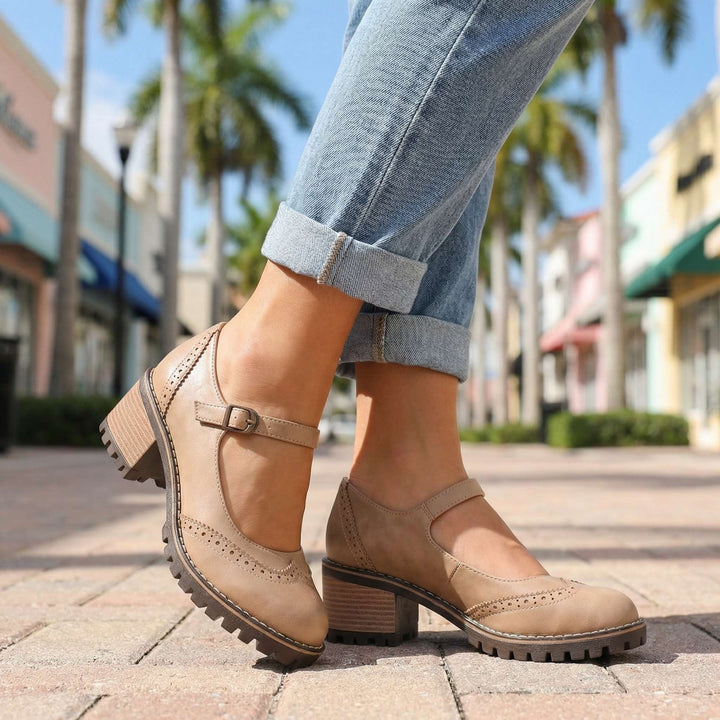 Amelia T-Strap Mary Jane Heels.