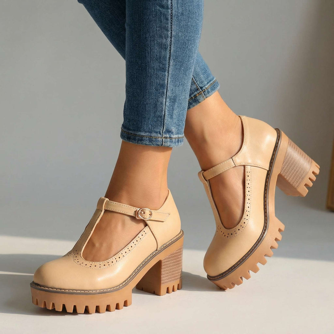 Jasmine Classic T‑Strap Mary Jane Heels