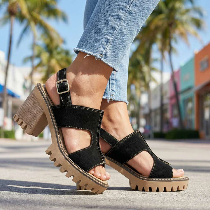 Karen Signature Strap Heels